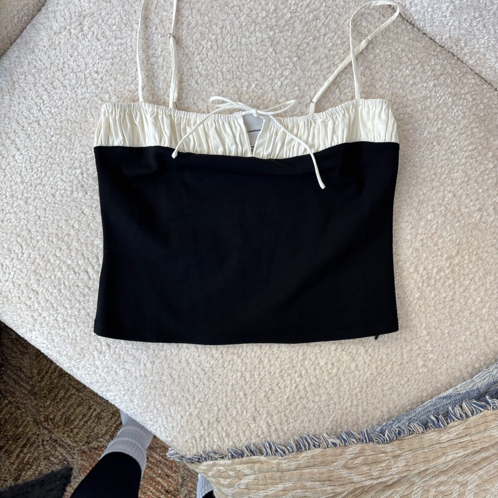 NWOT Reformation Black and Cream Camisole SOLD OUT
